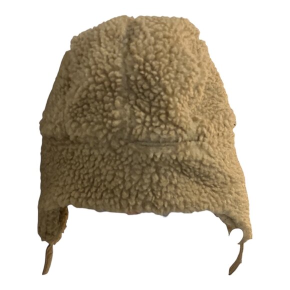 OshKosh B’gosh Sherpa Trapper Hat Toddler 2T–4T Tan Faux Fur Winter Ear Flap Cap - Picture 3 of 6